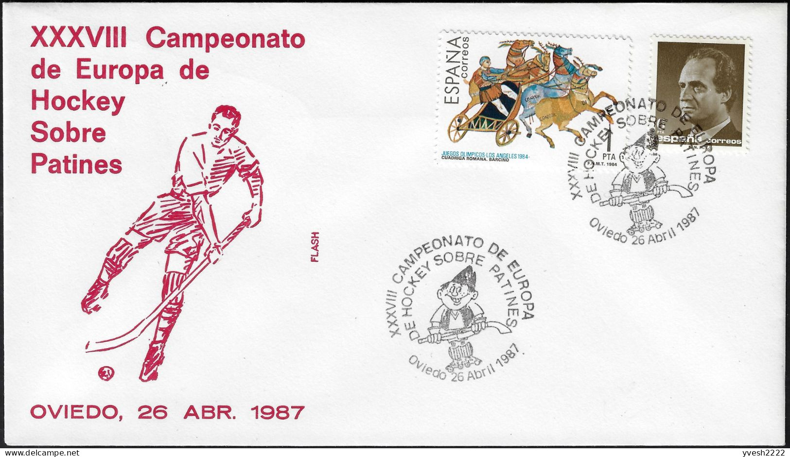 Espagne 1987. Oviedo, Championnat D'Europe. Hockey Sur Patins - Jockey (sobre Hierba)