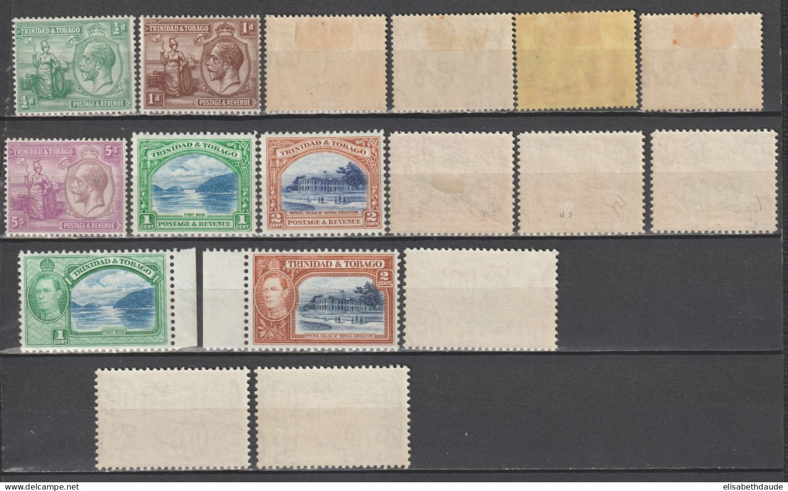 TRINIDAD - 1922/1938 -YVERT N° 110/112+114/114A+115+118+112/126 * MH +138/140+141+142 ** MNH - COTE 2020 = 101++ EUR - Trinidad En Tobago (...-1961)