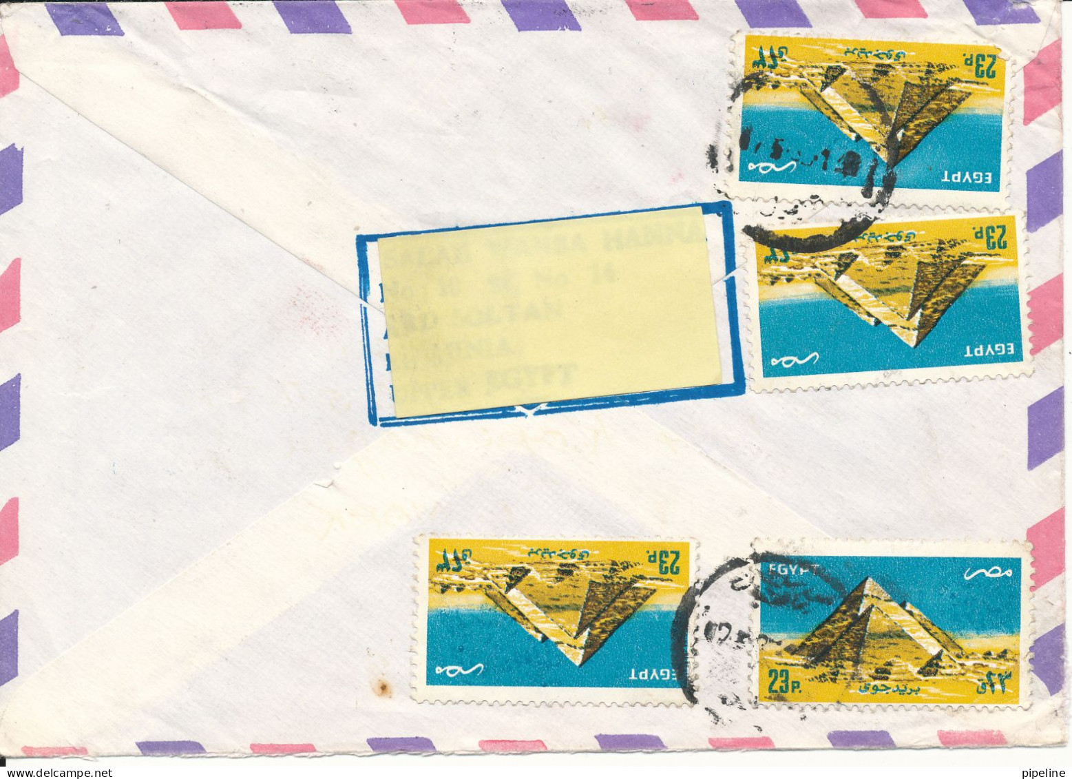 Egypt Registered  Air Mail Cover Sent To Denmark 1985 Topic Stamps - Airmail