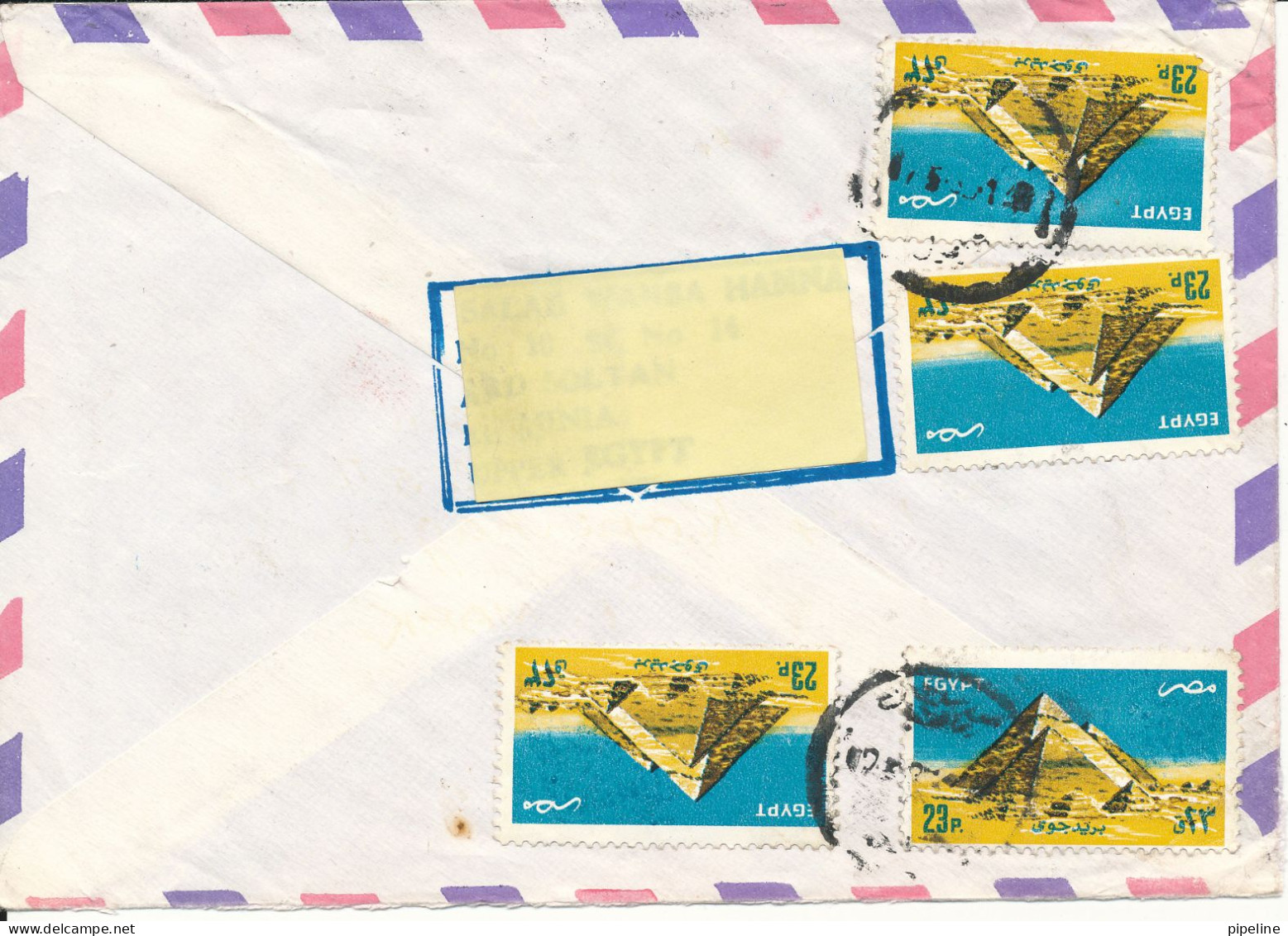 Egypt Registered  Air Mail Cover Sent To Denmark 1985 Topic Stamps - Poste Aérienne