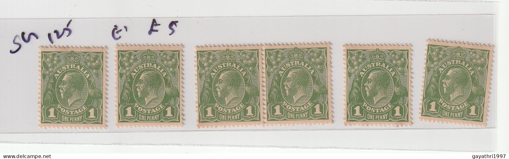 Australia 1931 . SG 125  Mint Hinged 5 Numbers MNH 1 Number Total 6 Numbers Good Condition (AS81) - Mint Stamps