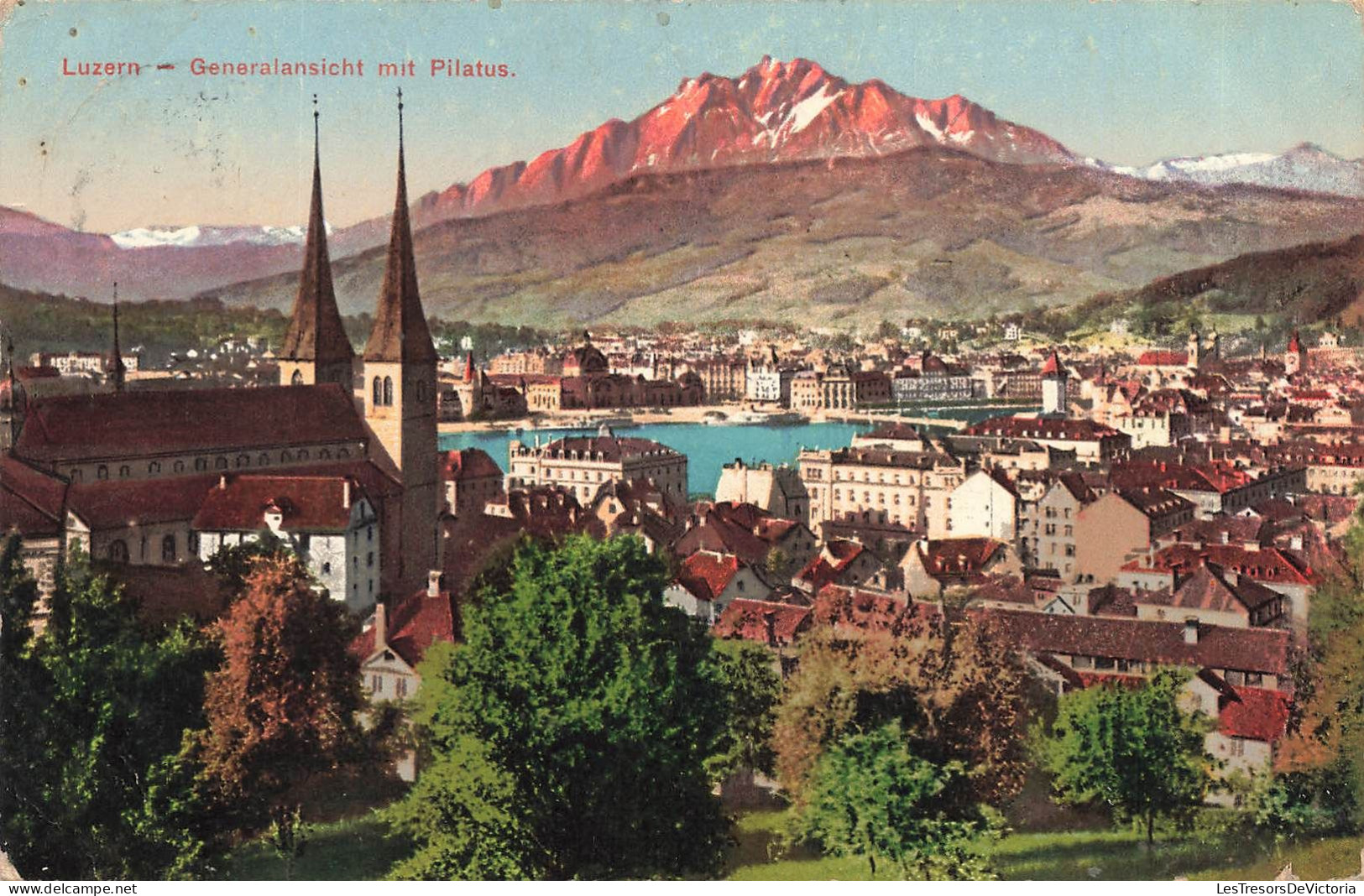 SUISSE - Luzern - Generalansicht Mit Pilatus - Carte Postale Ancienne - Lucerne