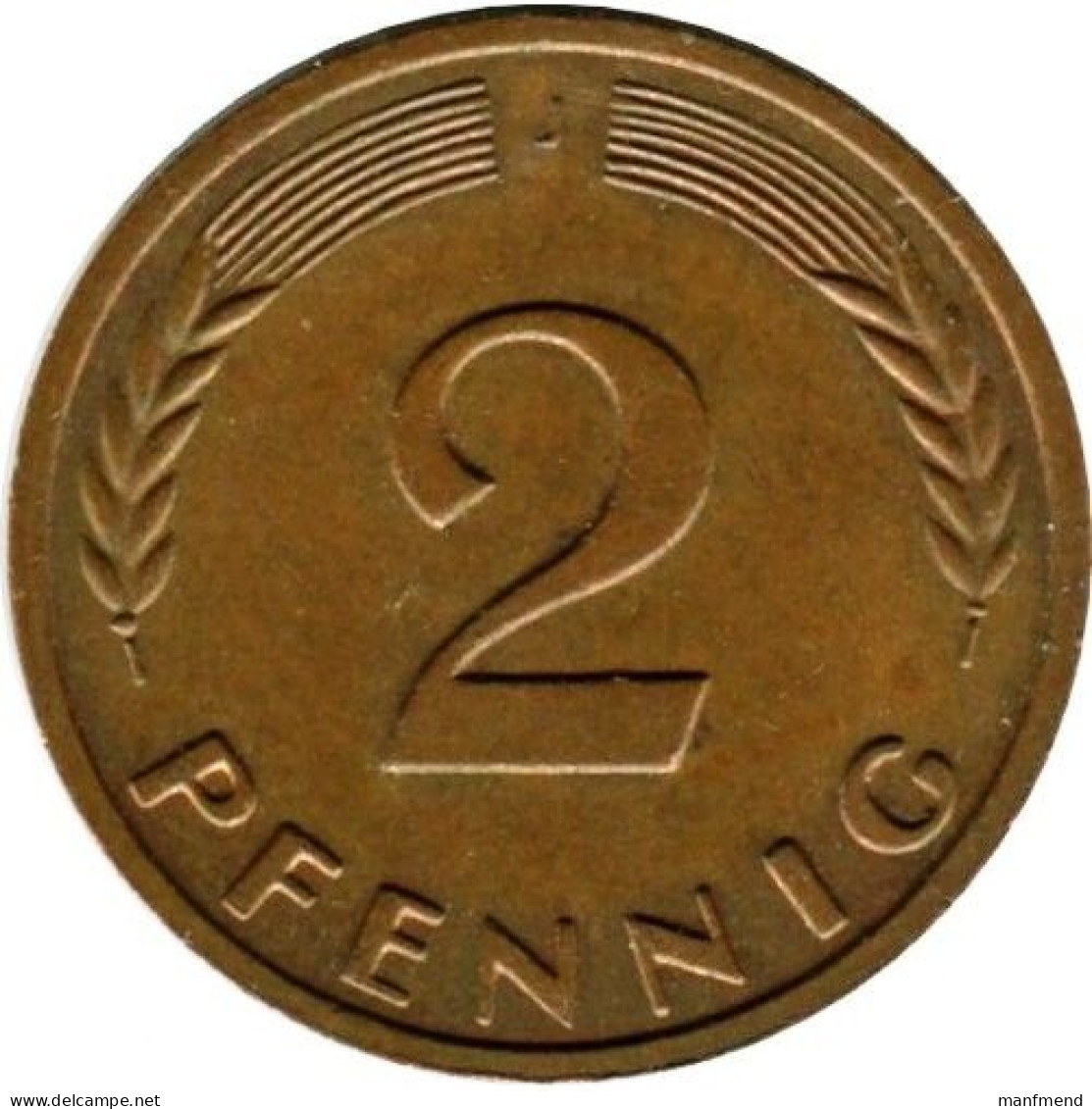 Germany - 1969 - KM 106a - 2 Pfennig - Mintmark "J" - Hamburg - VF+ - 2 Pfennig