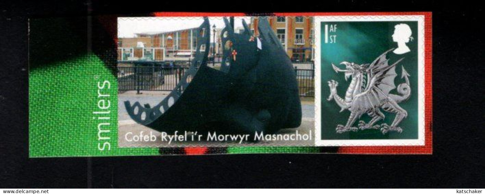 1956070012 2003  SCOTT 21  (XX) POSTFRIS MINT NEVER HINGED   - DRAGON + LABEL COFEB RYFEL I'R MORWYR MASNACHOL - Pays De Galles