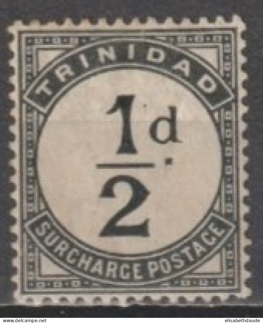 TRINIDAD - 1885 - TAXE YVERT N° 1 * MLH FILIGRANE CA - COTE 2020 = 30 EUR - Trinidad En Tobago (...-1961)