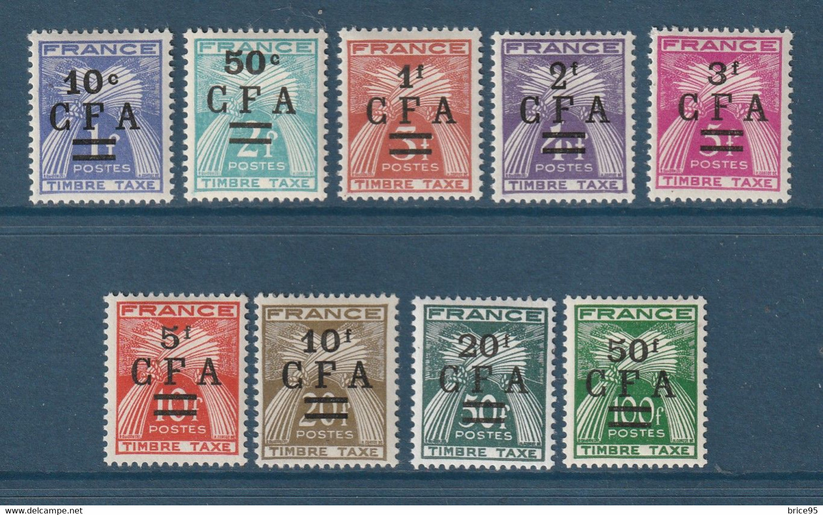 Réunion - Taxe - YT N° 36 à 44 * - Neuf Avec Charnière - 1949 à 1950 - Portomarken