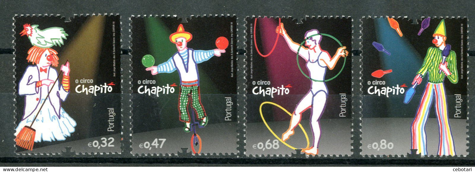 PORTOGALLO / PORTUGAL 2010** - Circo / Circus - 4 Val. MNH. - Cirque