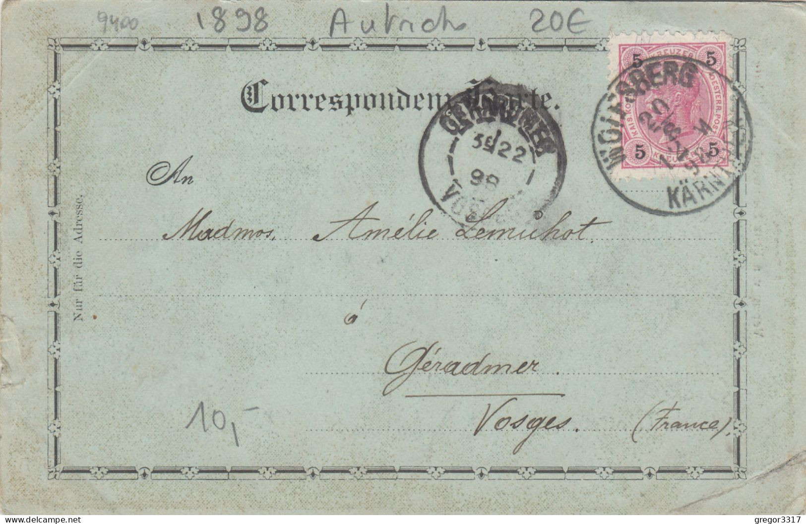 E2956) GRUSS Aus WOLFSBERG - MONDSCHEIN LITHO 1898 - Wolfsberg