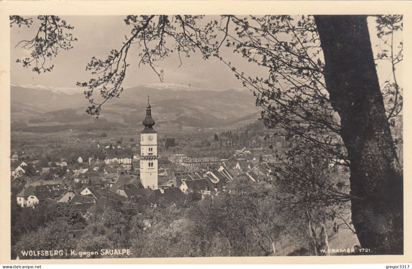 E2960) WOLFSBERG I.  Kärnten - Gegen Saualpe Mit Kirchturm Im Vordergrund - Alte FOTO AK FELDPOST 10.11.1942 - Wolfsberg