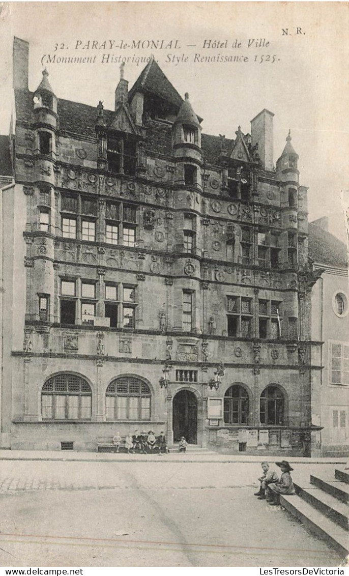 FRANCE - Paray Le Monial - Hôtel De Ville - Carte Postale Ancienne - Paray Le Monial