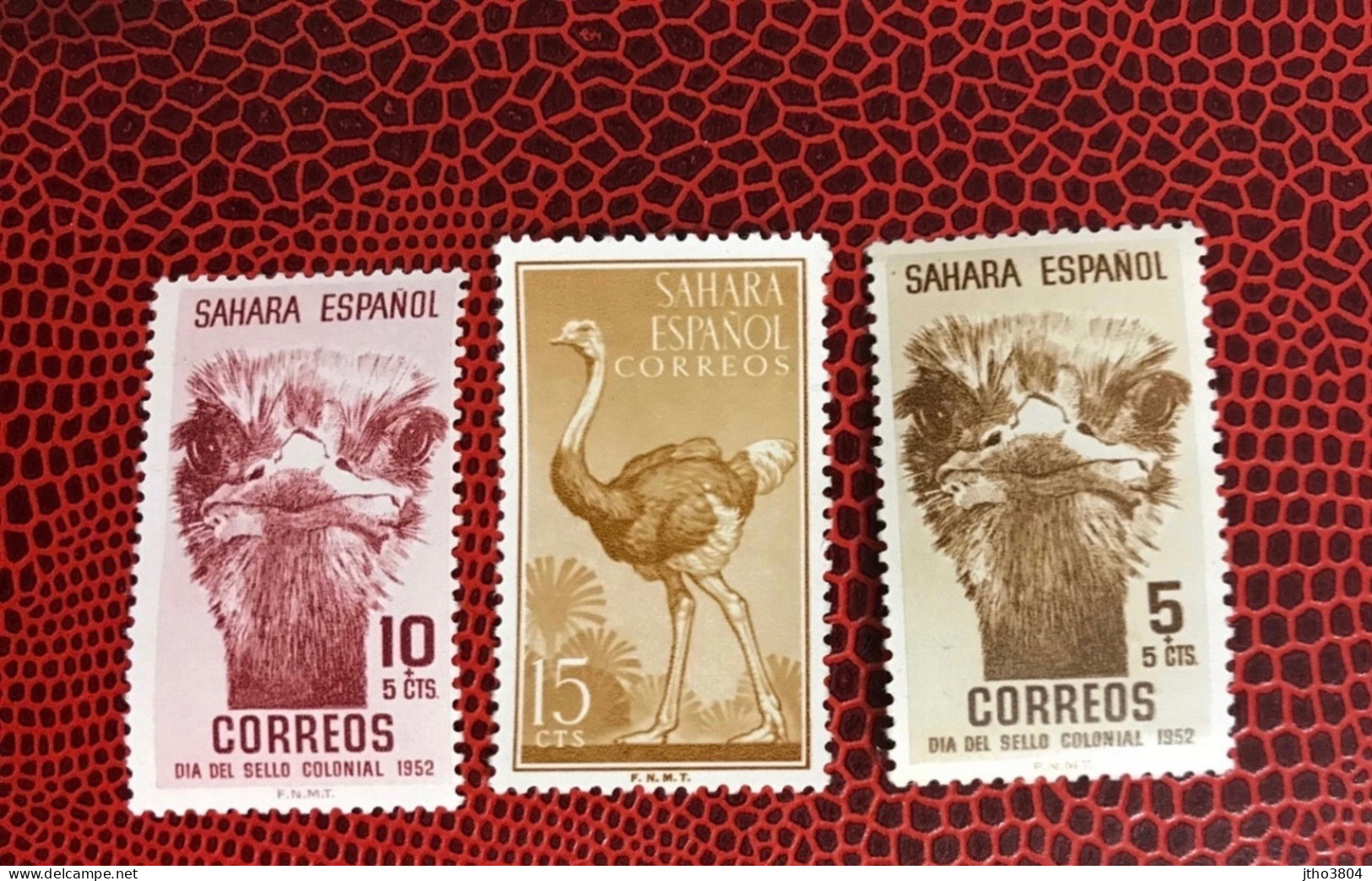 SAHARA ESPAGNOL 1952 1957 3v Neuf MNH ** YT 121 85 86 Pájaro Bird Pássaro Vogel Ucello Oiseau - Ostriches