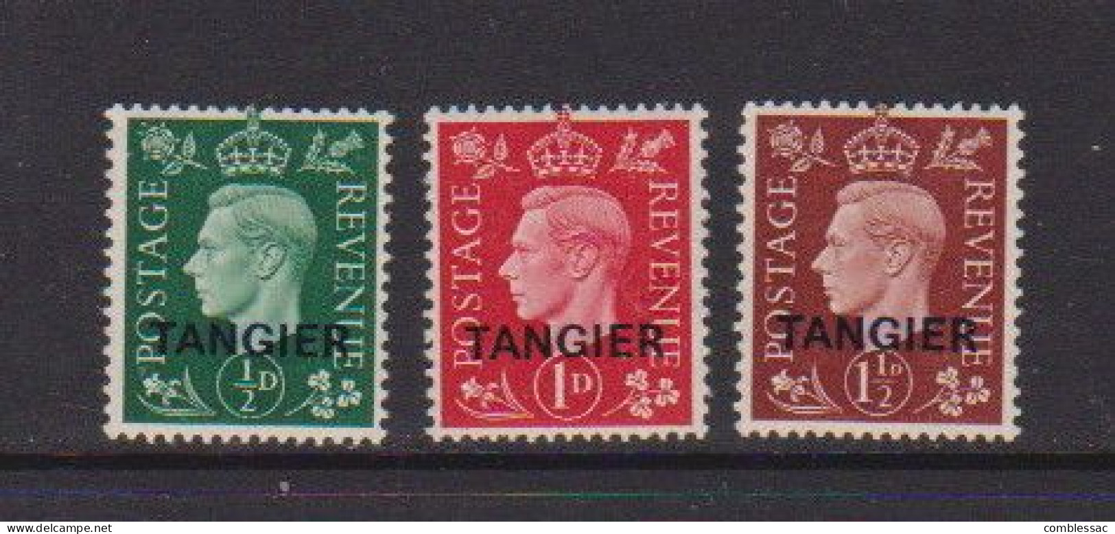 MOROCCO  AGENCIES  TANGIER    1937    King  George  VI    Set  Of  3    MNH - Morocco Agencies / Tangier (...-1958)