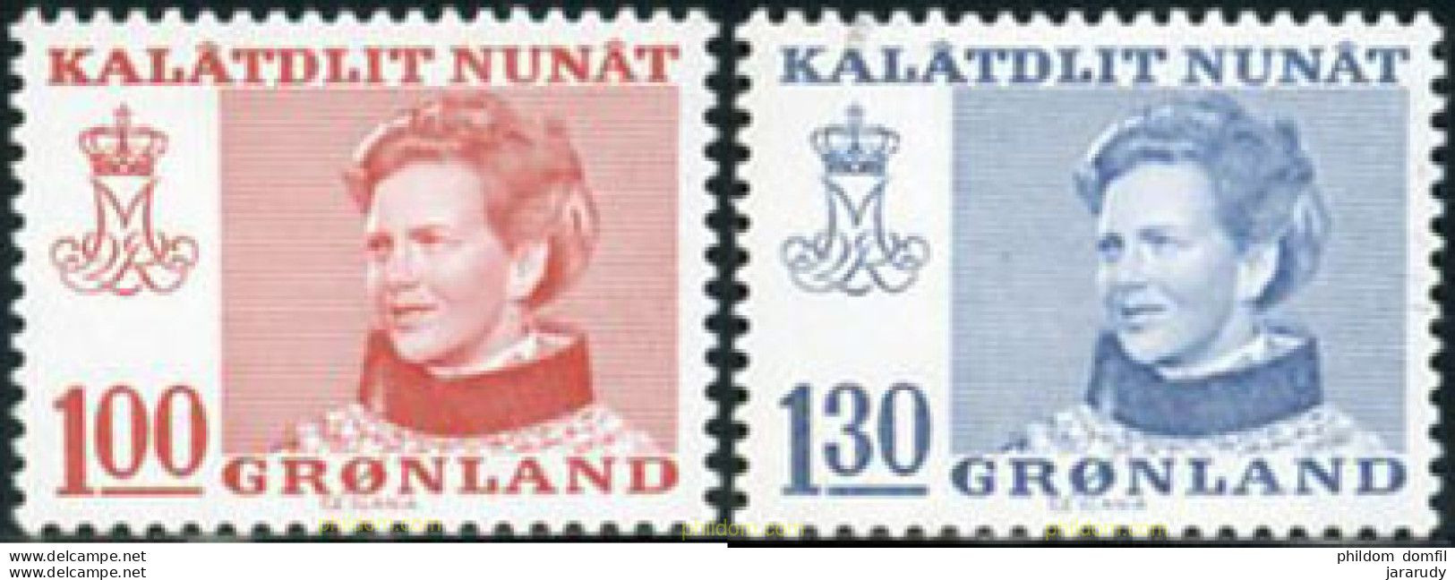 GROENLANDIA BÁSICA 1977 Yv 89/90 MNH - Unused Stamps