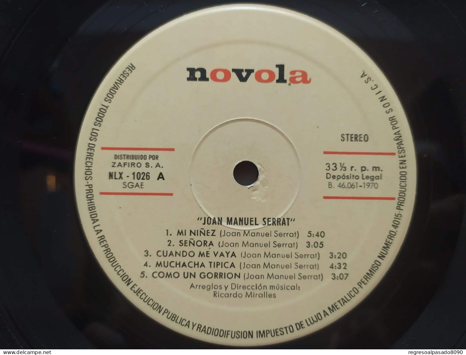 Disco Lp Vinilo Del Cantautor Joan Manuel Serrat Novola 1970 - Unclassified
