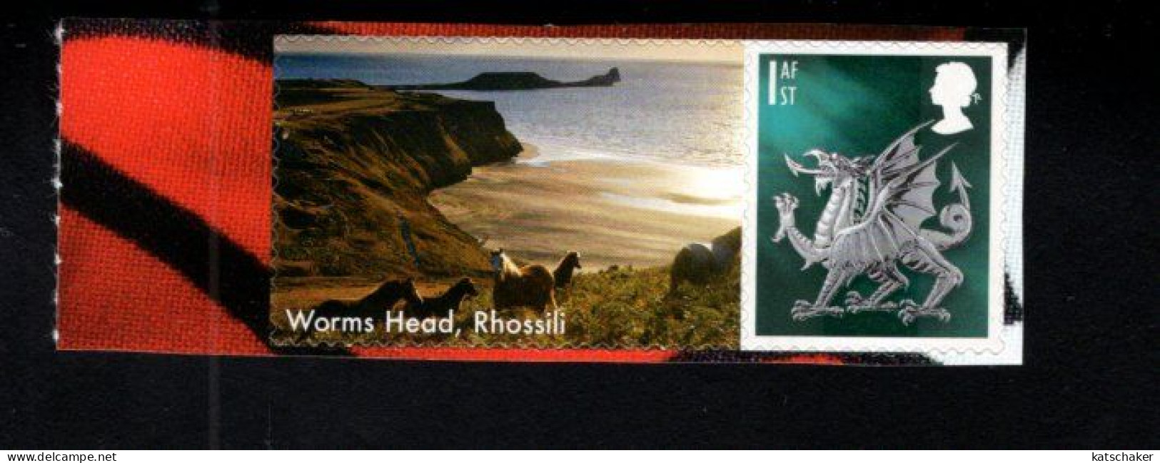 1956073130 2003  SCOTT 21  (XX) POSTFRIS MINT NEVER HINGED   - DRAGON + LABEL  : WORMS HEAD RHOSSILI - Wales