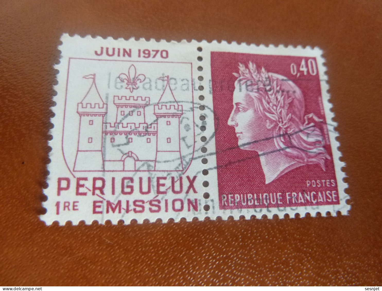 Marianne De Cheffer (Perigueux) - 40c. - Yt 1643 - Rouge Carminé - Oblitéré - Année 1970 - - 1967-1970 Marianne De Cheffer