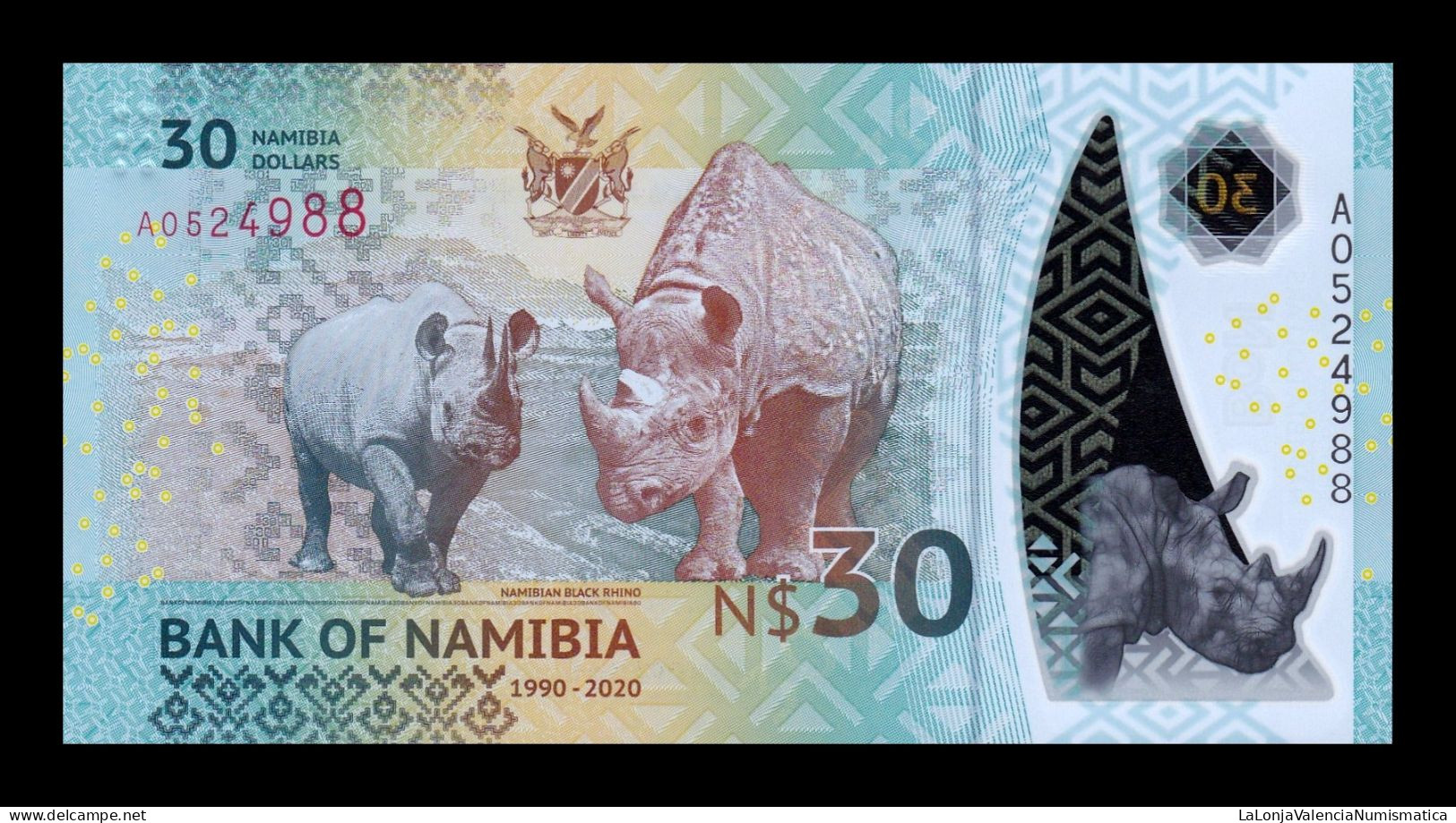 Namibia 30 Dollars Commemorative 2020 Pick 18 Polymer Sc Unc - Namibie