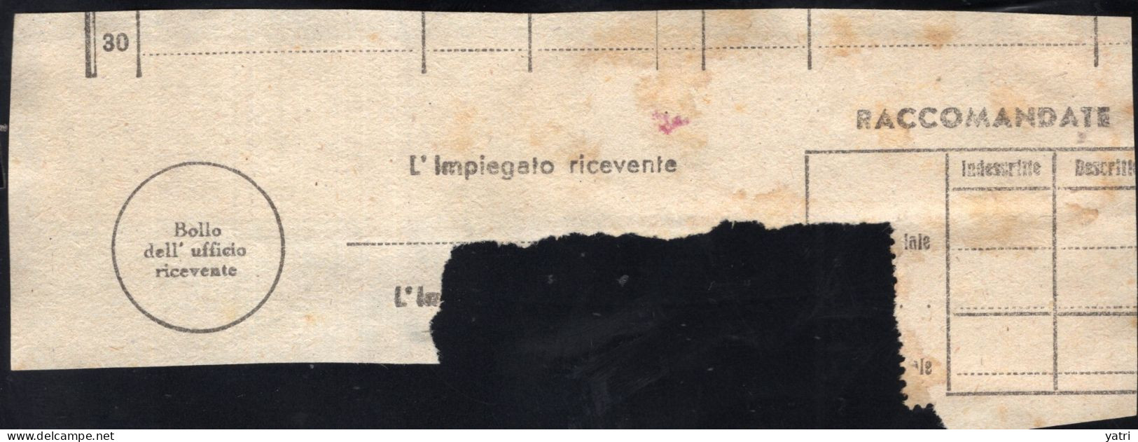 Luogotenenza - Segnatasse 20 Lire, Filigrana Ruota 1° Tipo, Usati Su Frammento Di Modulo Di Tassazione - Postage Due