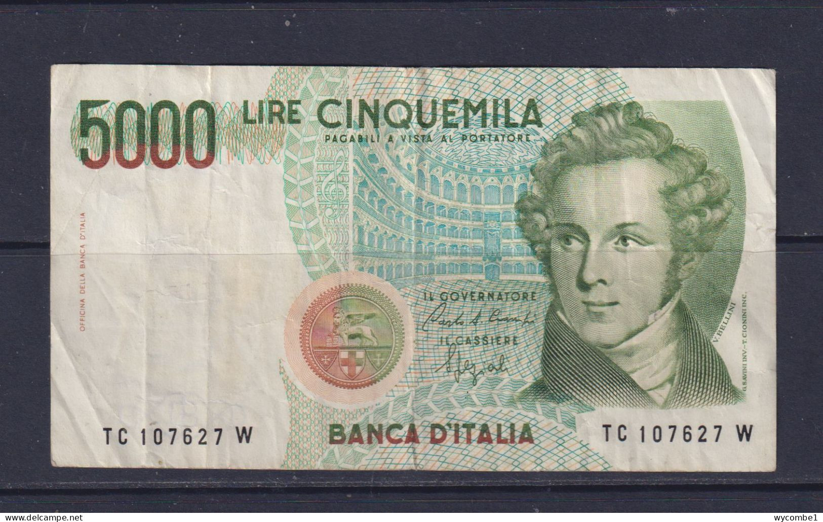 ITALY - 1985 5000 Lira Circulated Banknote - 5000 Lire