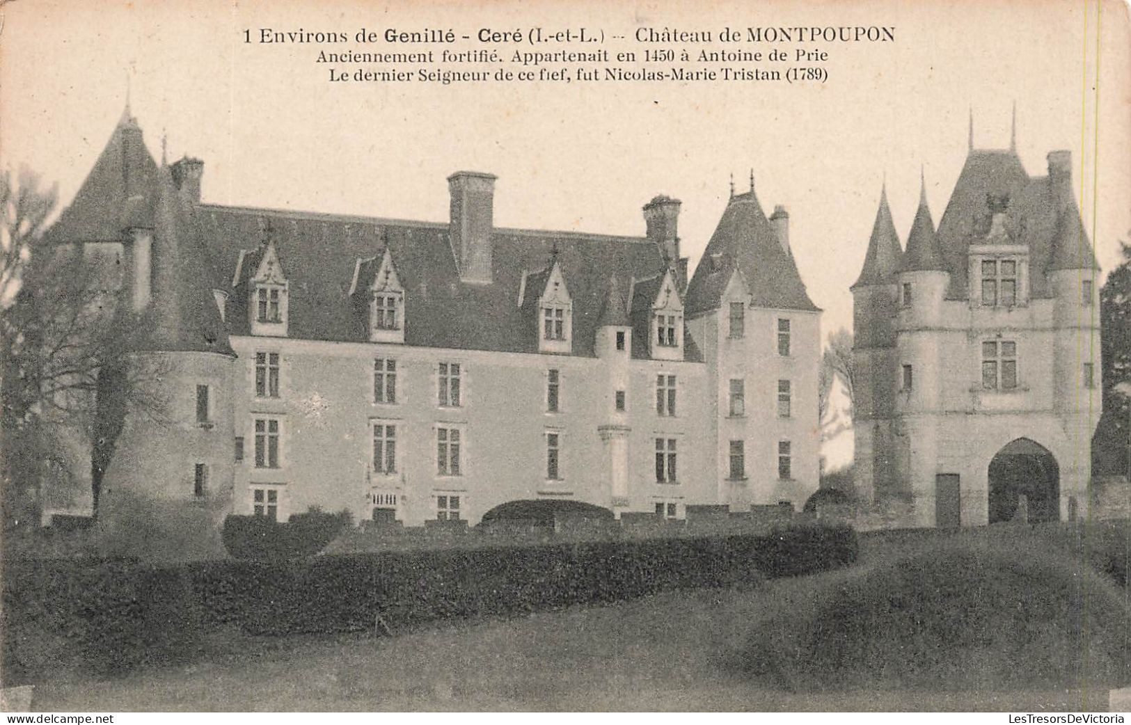 FRANCE - Ceré - Environs De Genillé - Château De Montpoupon - Carte Postale Ancienne - Genillé