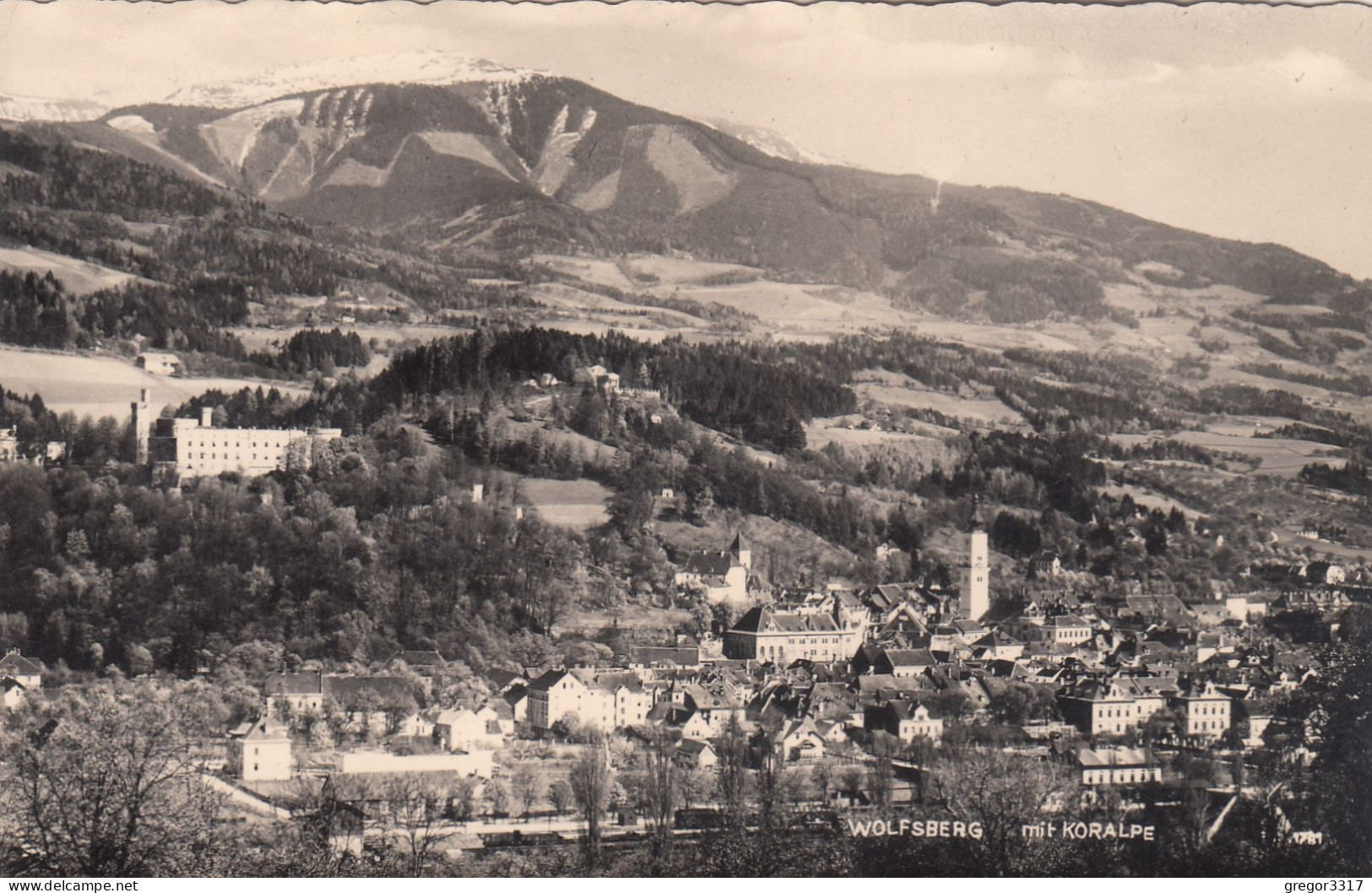 E2979) WOLFSBERG Mit Koralpe - S/W FOTO AK - - Wolfsberg