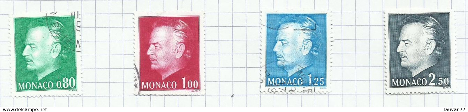 Monaco N°1079 à 1082 Cote 4.45€ - Used Stamps