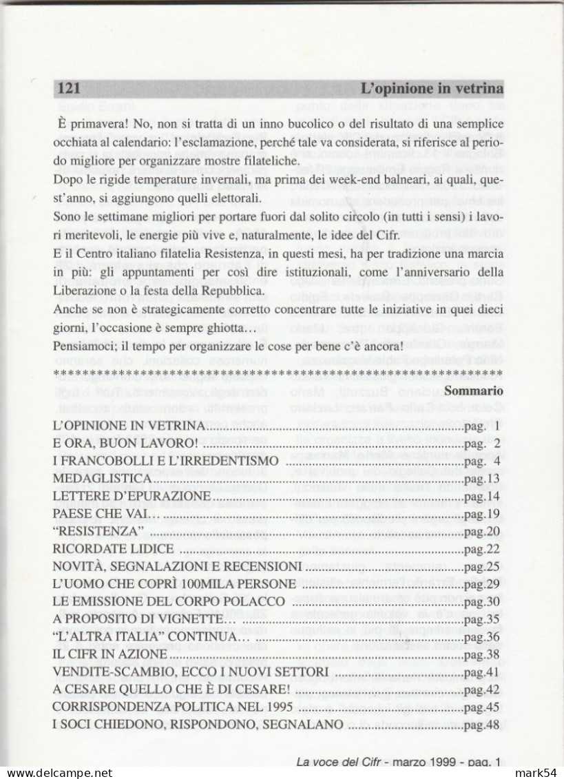 22. La Voce del CIFR vari numeri: 16-17-18-19