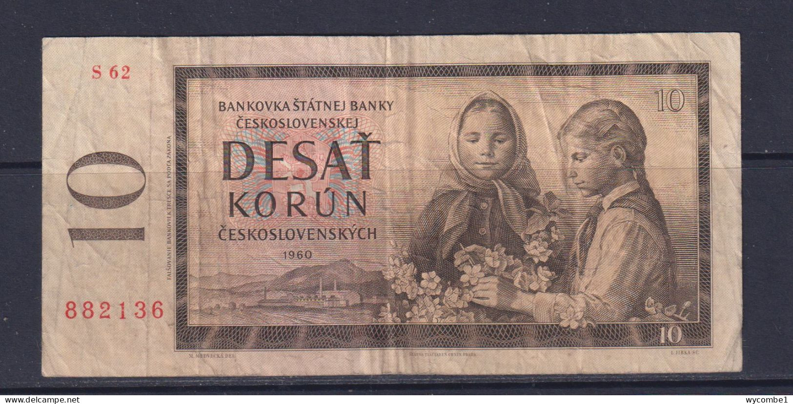 CZECHOSLOVAKIA - 1960 10 Korun Circulated Banknote - Checoslovaquia