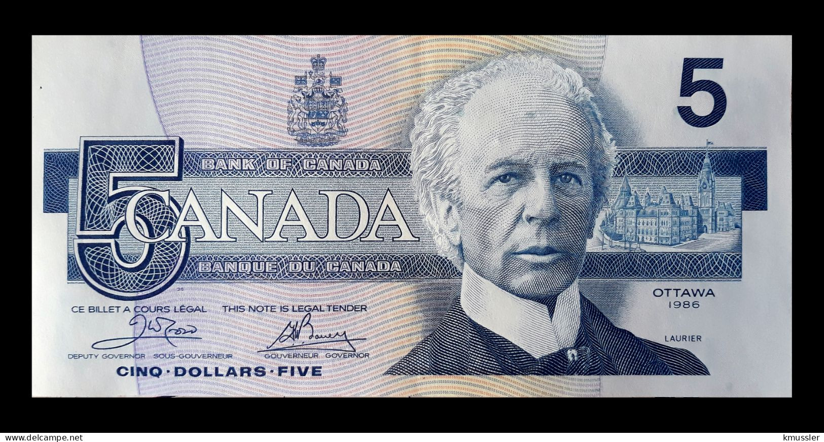 # # # Banknote Kanada (Canada) 5 Dollars 1986 UNC- # # # - Canada