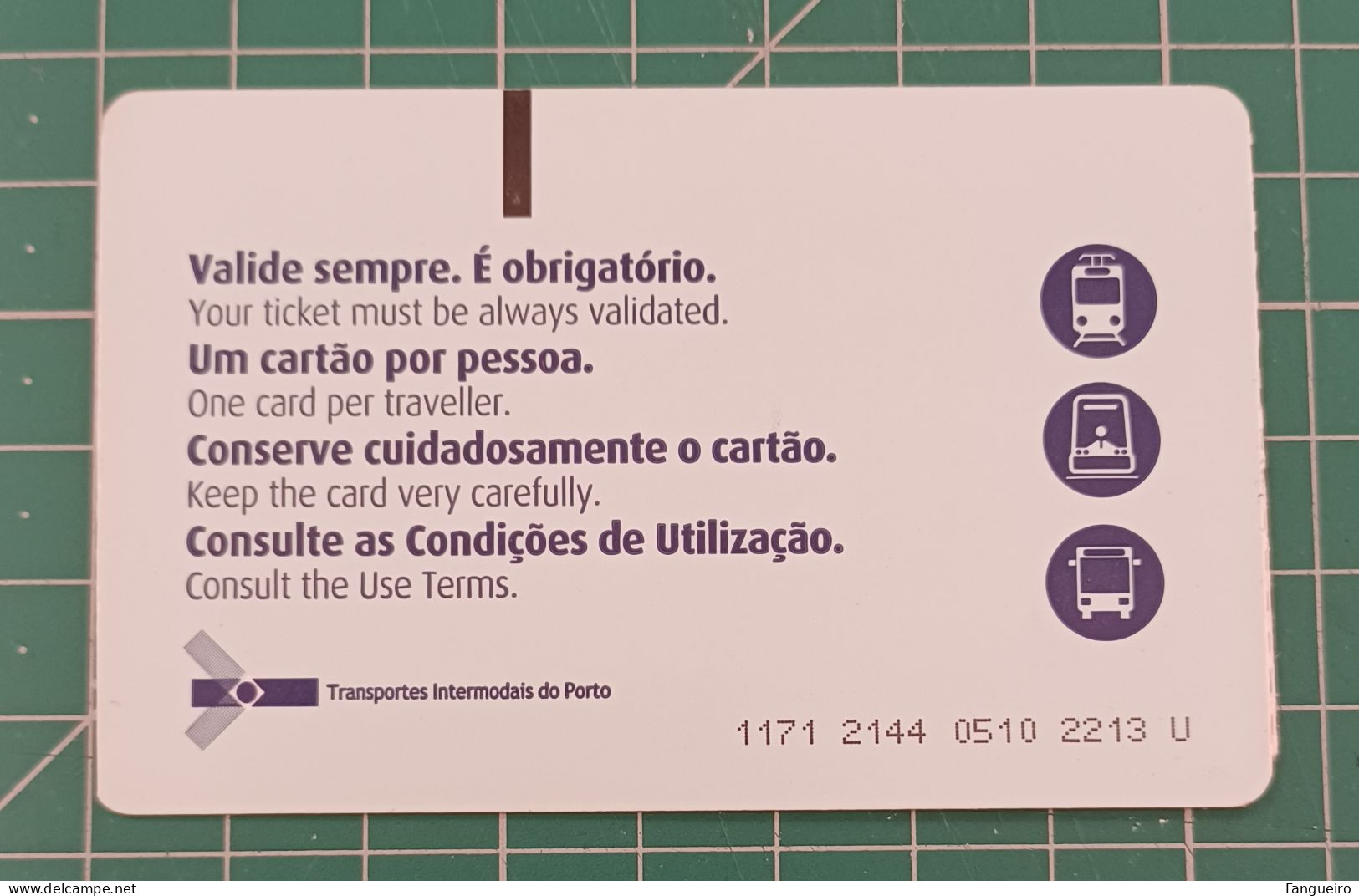PORTUGAL BUS TICKET ANDANTE - Europe