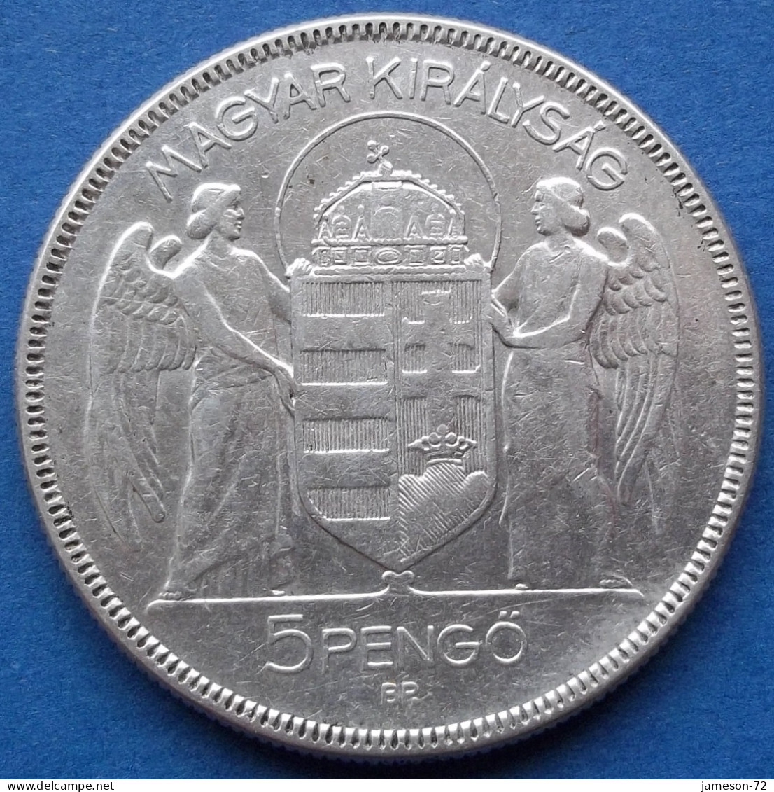 HUNGARY - Silver 5 Pengö 1930 "10th Ann. - Regency Of Admiral Horthy" KM# 512.1 Regency (1926-1945) - Edelweiss Coins - Hongrie