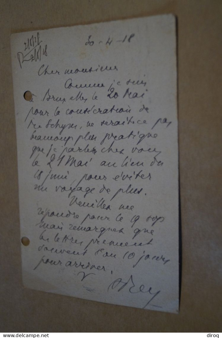 Guerre 14-18,courrier Avec Belle Oblitération Militaire , 1918 ,censure ,pour Collection - OC38/54 Ocupacion Belga En Alemania