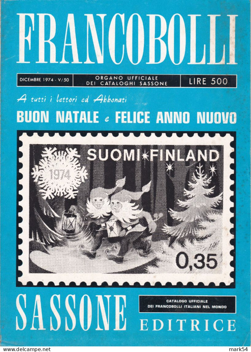 36. Rivista Francobolli Annata Completa 1974 –Una Rivista Ha Dei Fogli Staccati - Italiano (desde 1941)