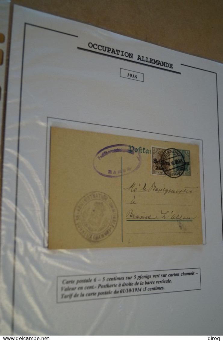 Guerre 14-18,courrier Avec Belle Oblitération Militaire , 1916 ,Leignon - OC38/54 Belgian Occupation In Germany