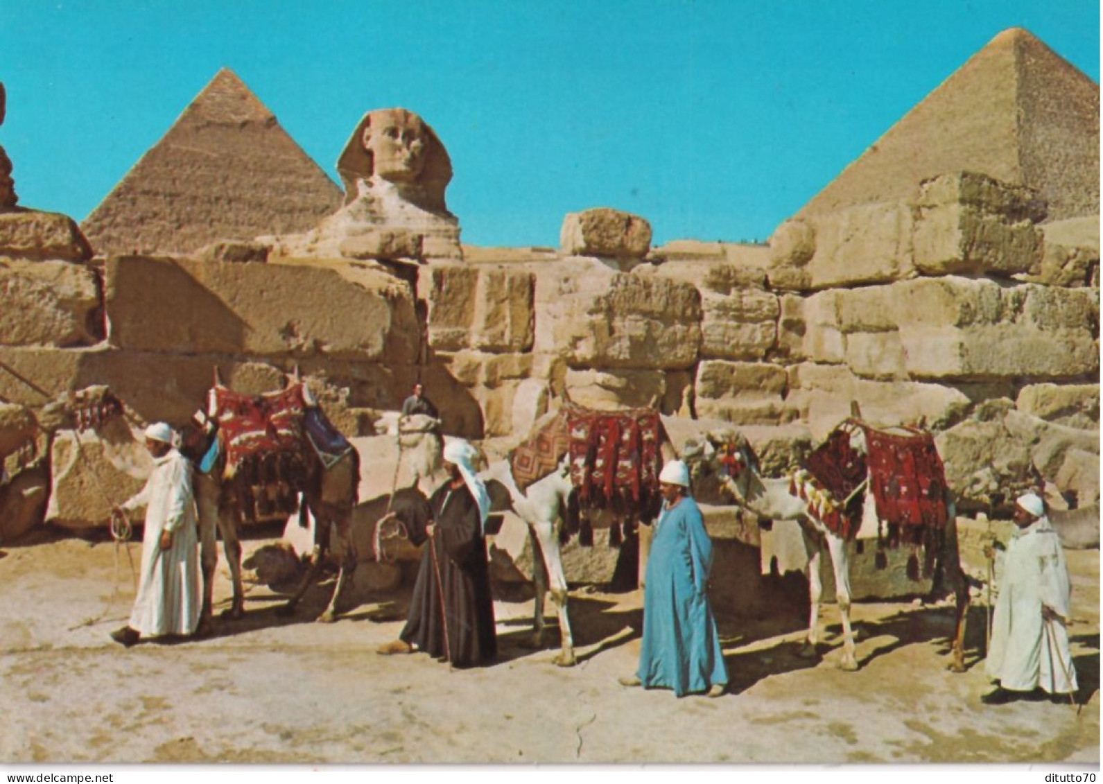 Giza - The Great Sphinx And Keops Pyramid - Egito - Formato Grande Non Viaggiata - FE390 - Gizeh