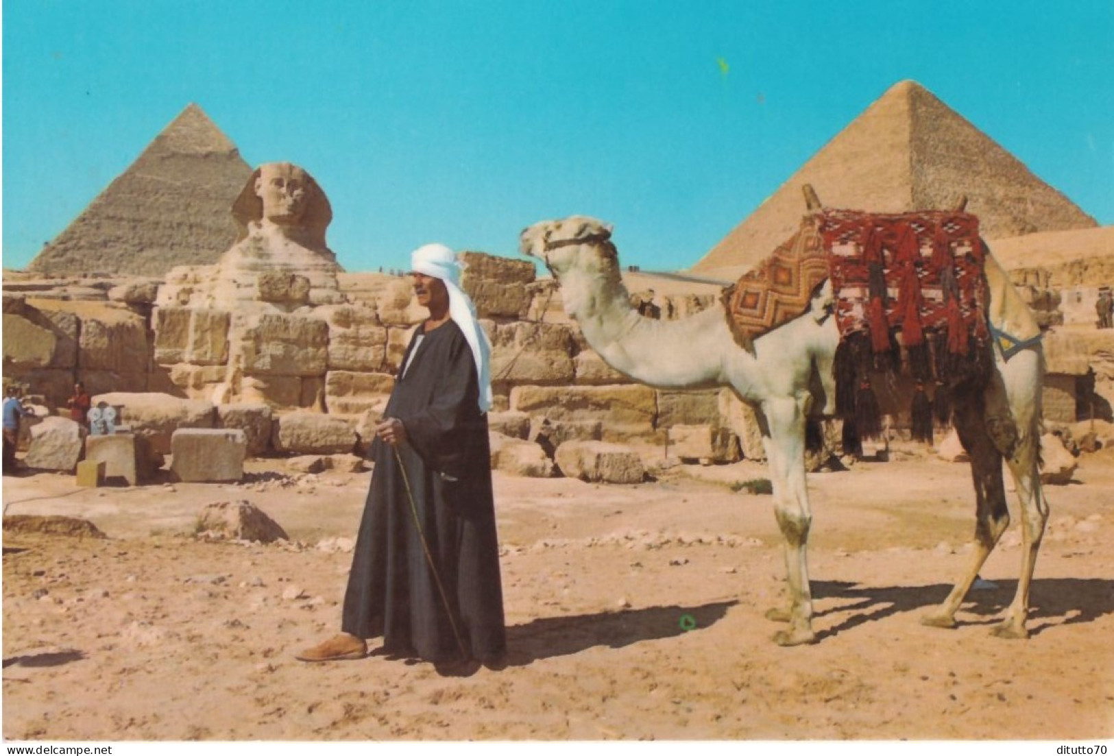 Giza - The Sphinx And The Pyramids - Egito - Formato Grande Non Viaggiata – FE390 - Gizeh