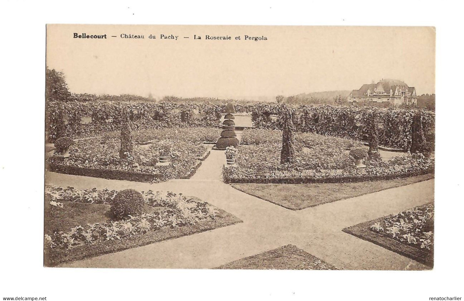 Bellecourt.Château Du Pachy.La Roseraie Et La Pergola. - Manage