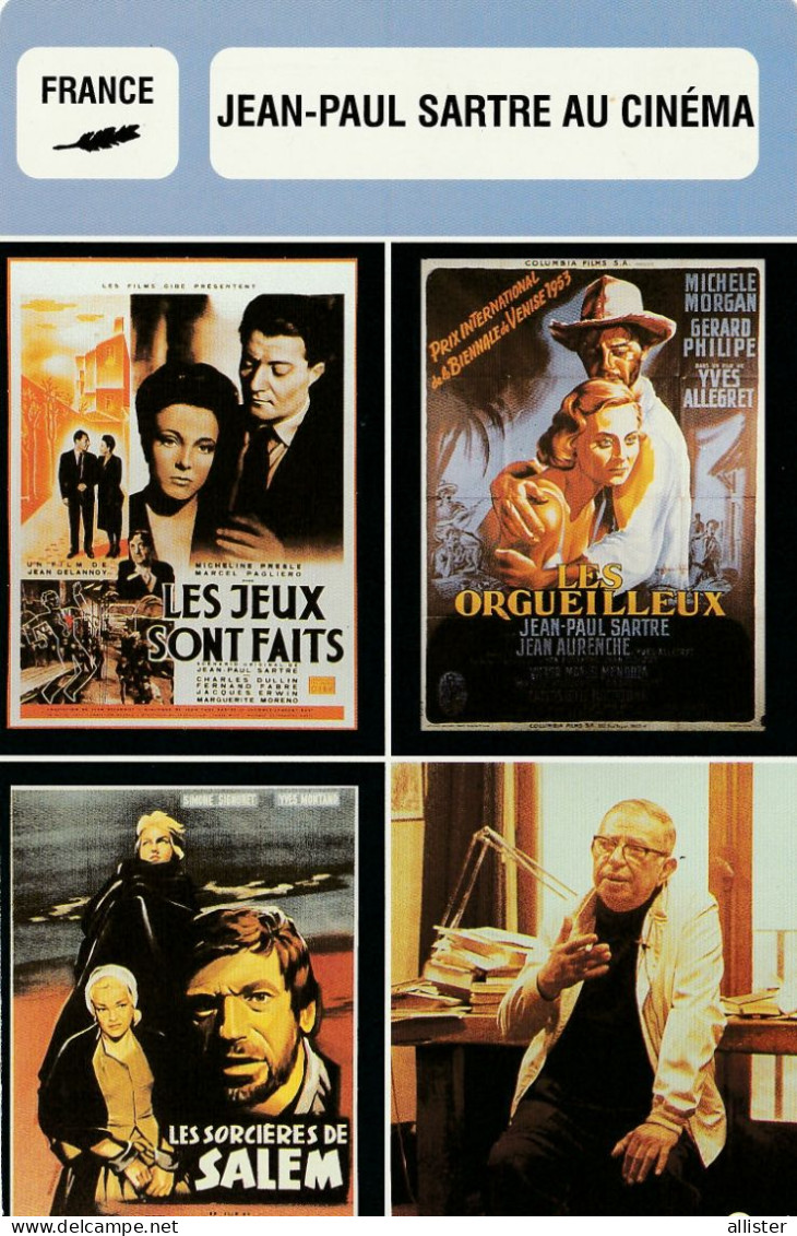 FICHE Cinéma : JEAN-PAUL SARTRE Au Cinéma {S04-24} NT - Cinema Advertisement