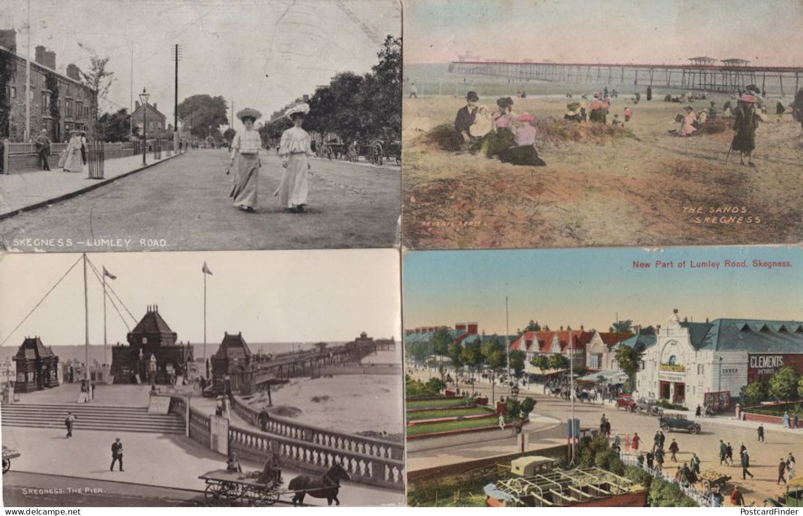 Lumley Road Posh Ladies Fashion Skegness 4x Old Postcard S - Andere & Zonder Classificatie