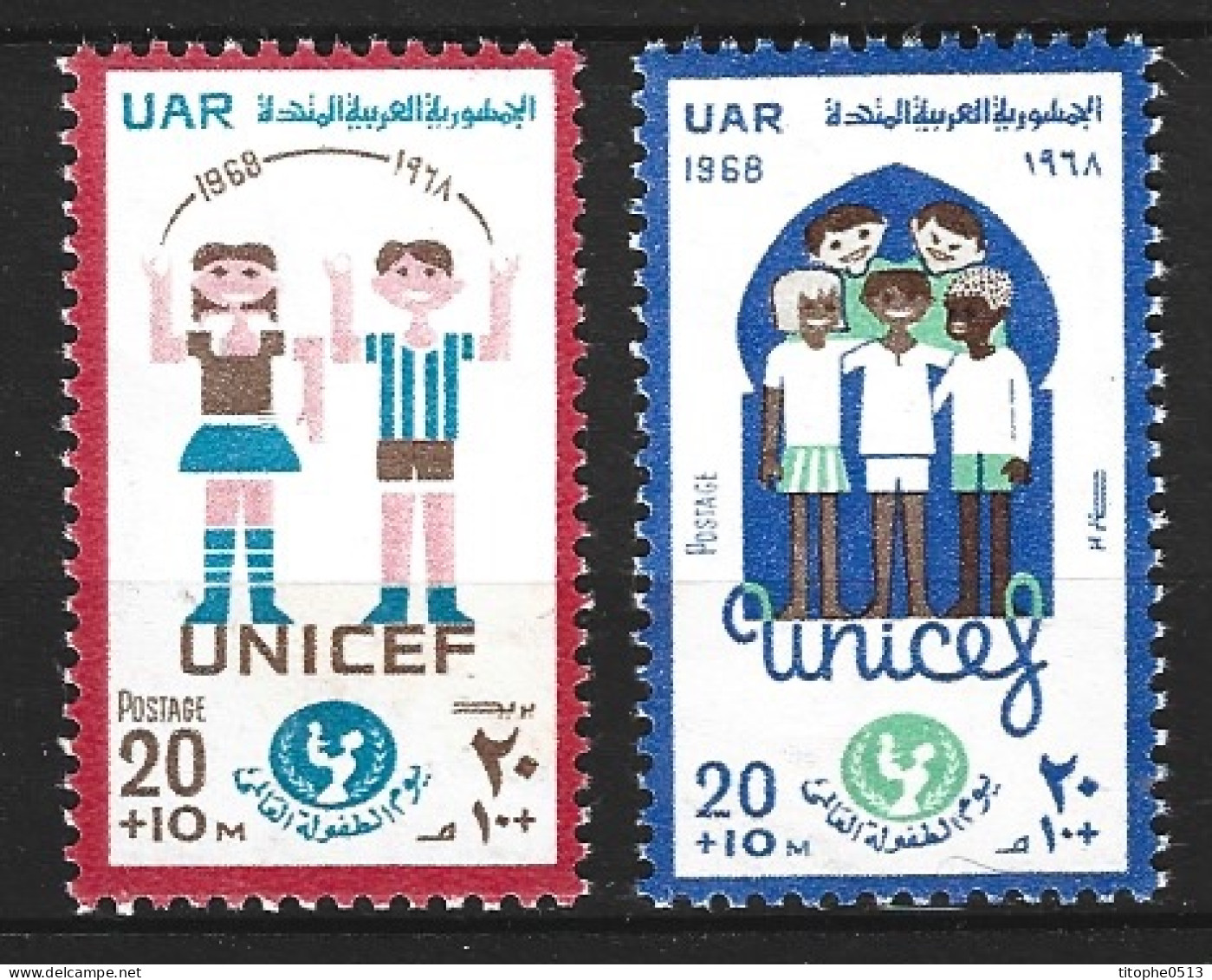 EGYPTE. N°734-5 De 1968. UNICEF. - UNICEF