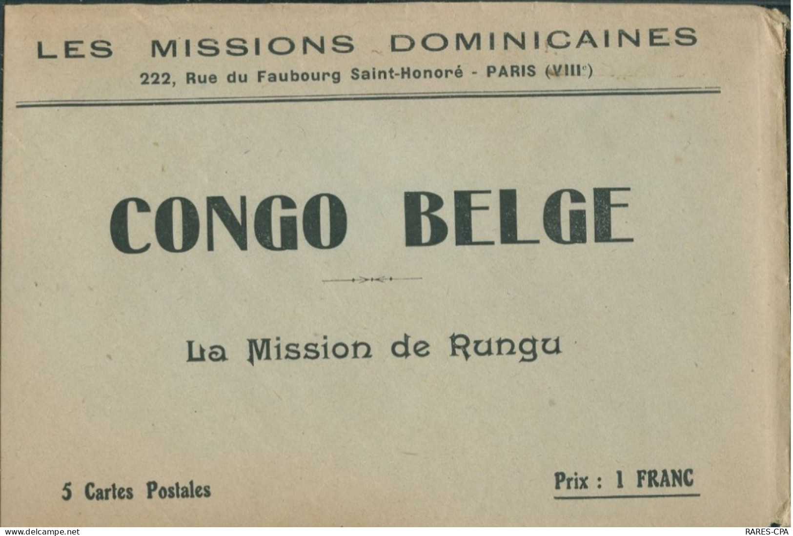 CONGO BELGE - La Mission De RUNGU - Les Missions DOMINICAINES - Série De CINQ Cartes Postales - Belgian Congo