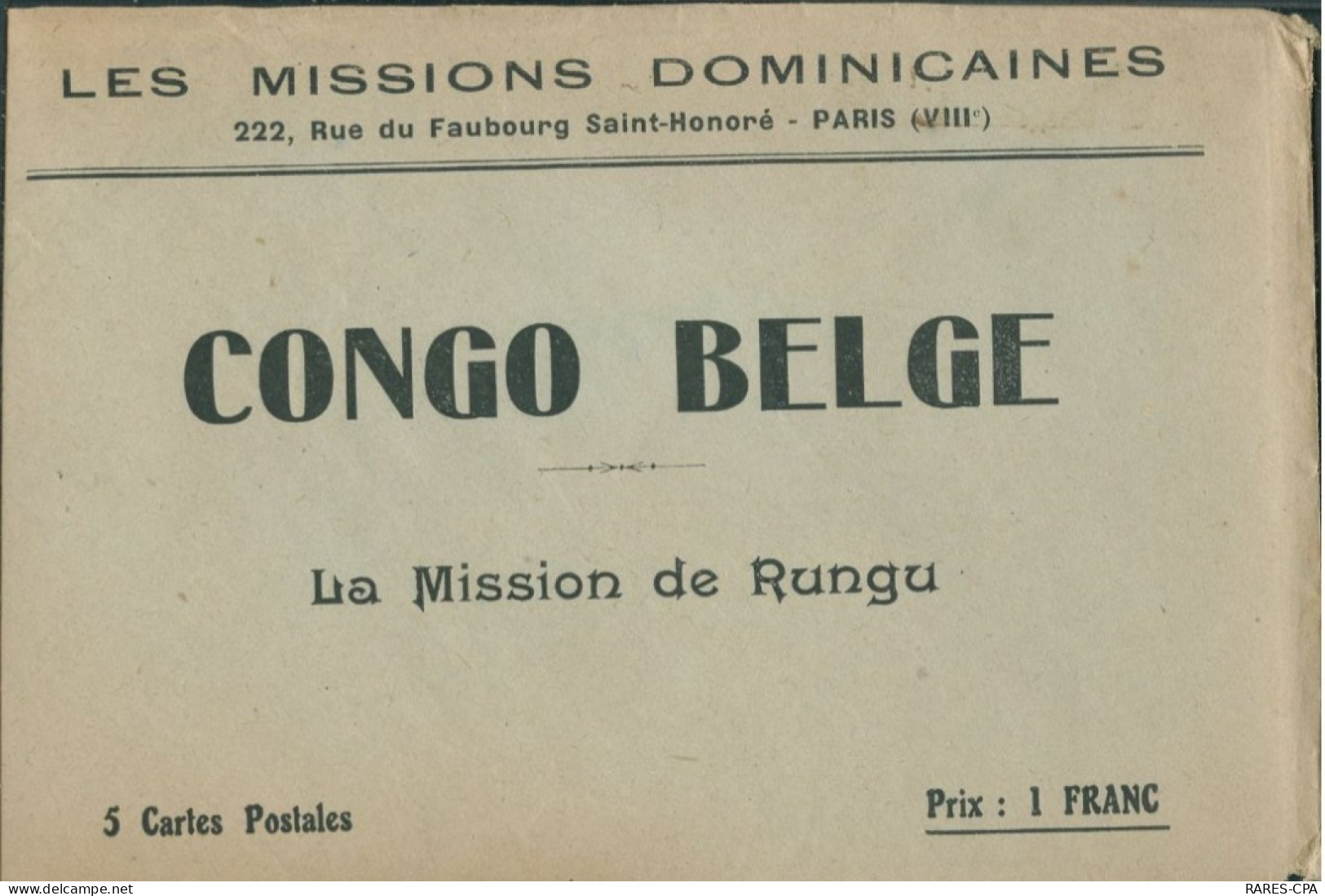 CONGO BELGE - La Mission De RUNGU - Les Missions DOMINICAINES - Série De CINQ Cartes Postales - Belgisch-Congo