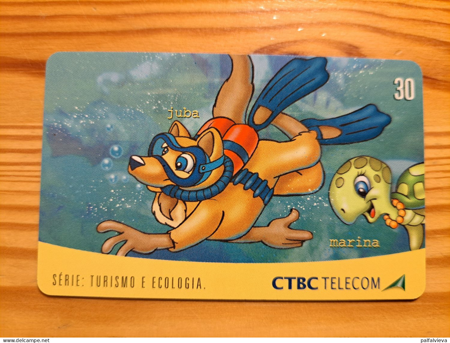 Phonecard Brazil, CTBC Telecom - Cartoon, Turtle, Fox - Brasile