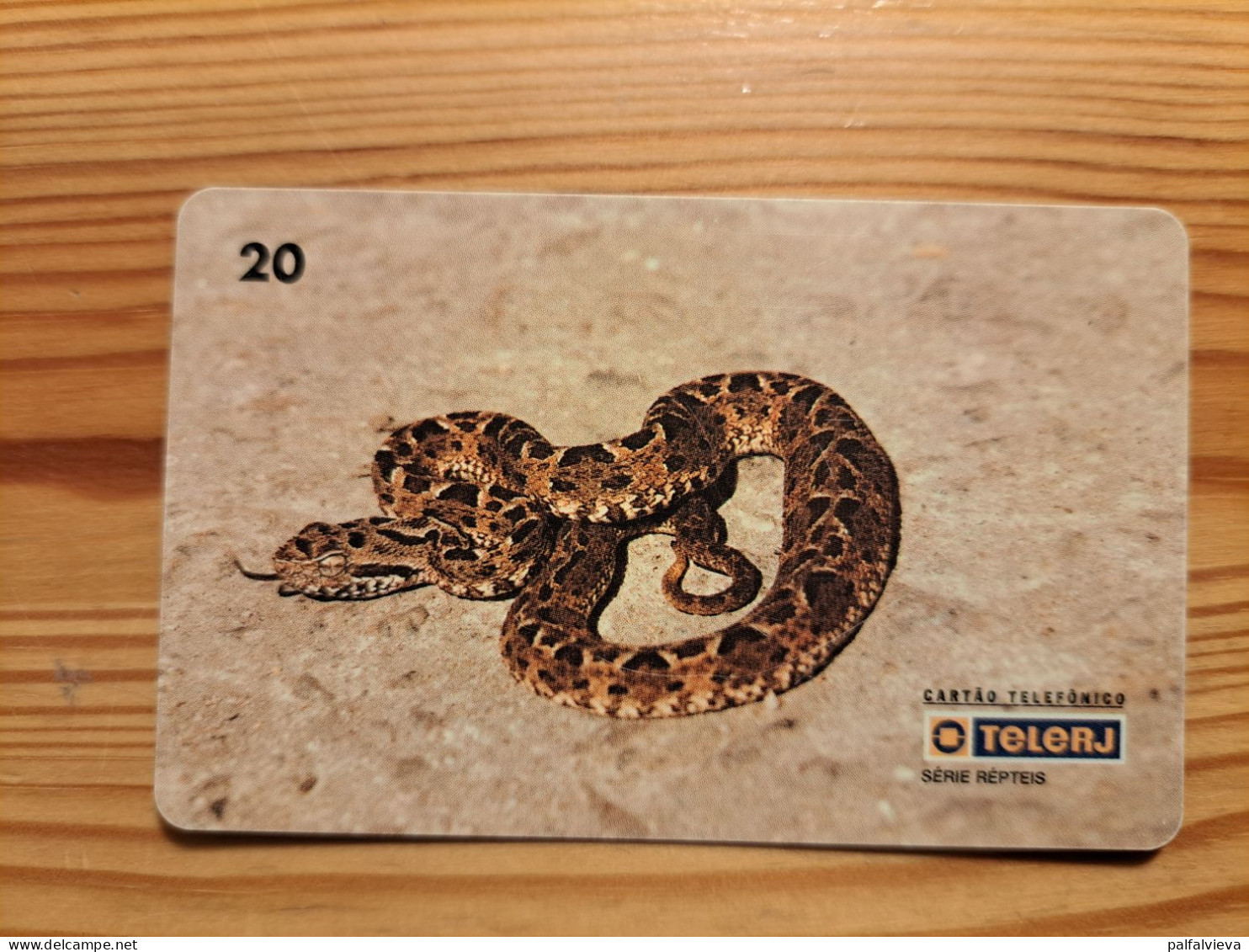 Phonecard Brazil, Telerj - Snake - Brasile