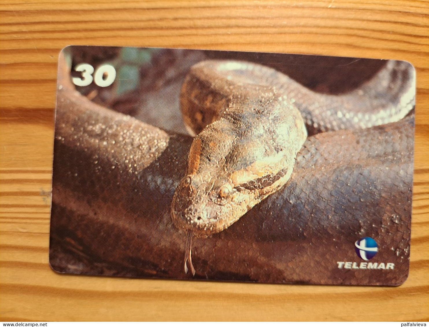 Phonecard Brazil, Telemar - Snake - Brésil