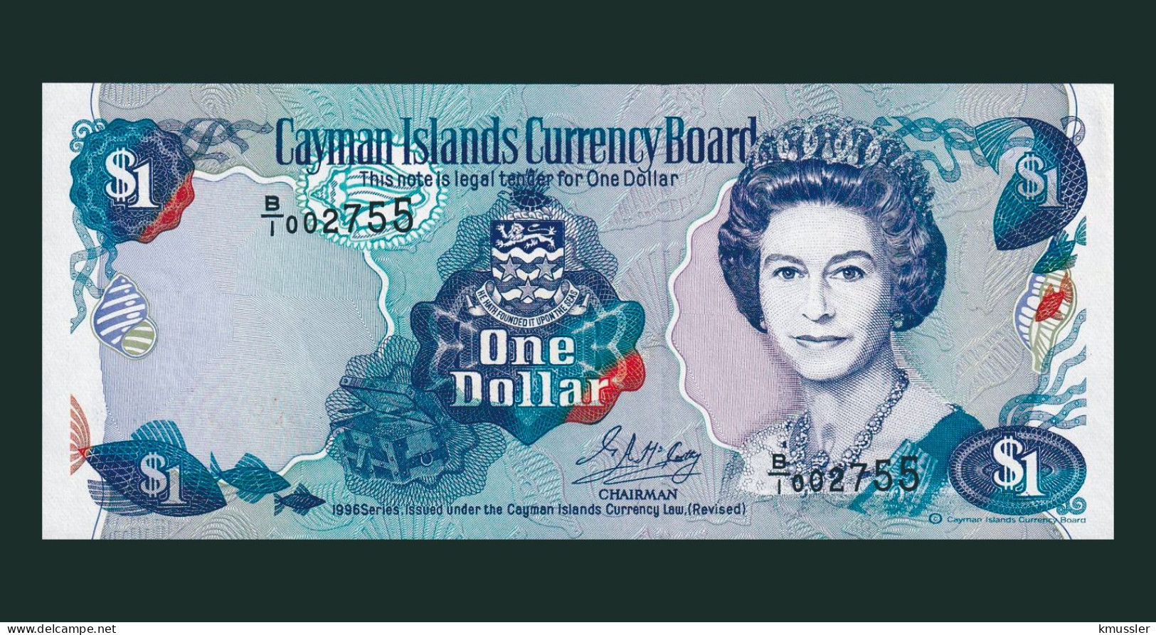 # # # Banknote Aus Den Kaimaninseln (Cayman Islands) 1 Dollar 1996 (P-16) UNC # # # - Iles Cayman