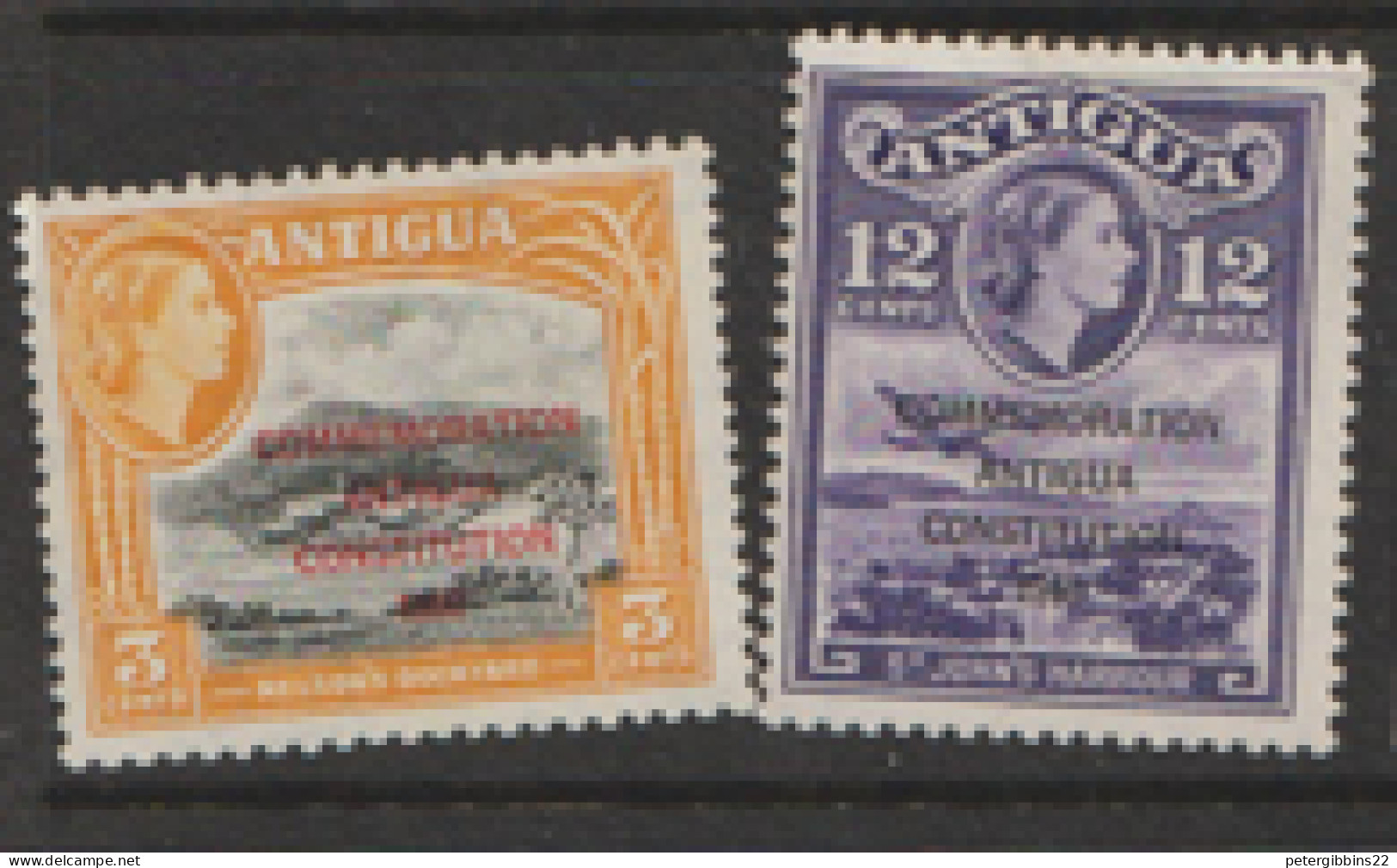 Antigua   1960 SG  138-9  New  Constitution  Unmounted Mint - 1858-1960 Colonie Britannique