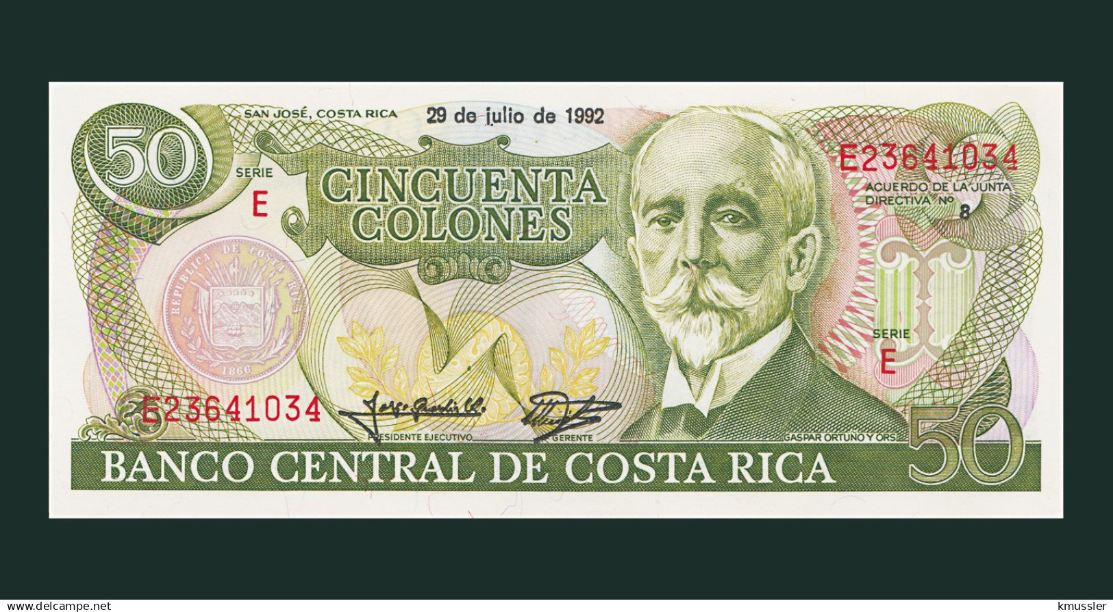 # # # Banknote Aus Costa Rica 50 Colones 1993 (P-257) UNC # # # - Costa Rica