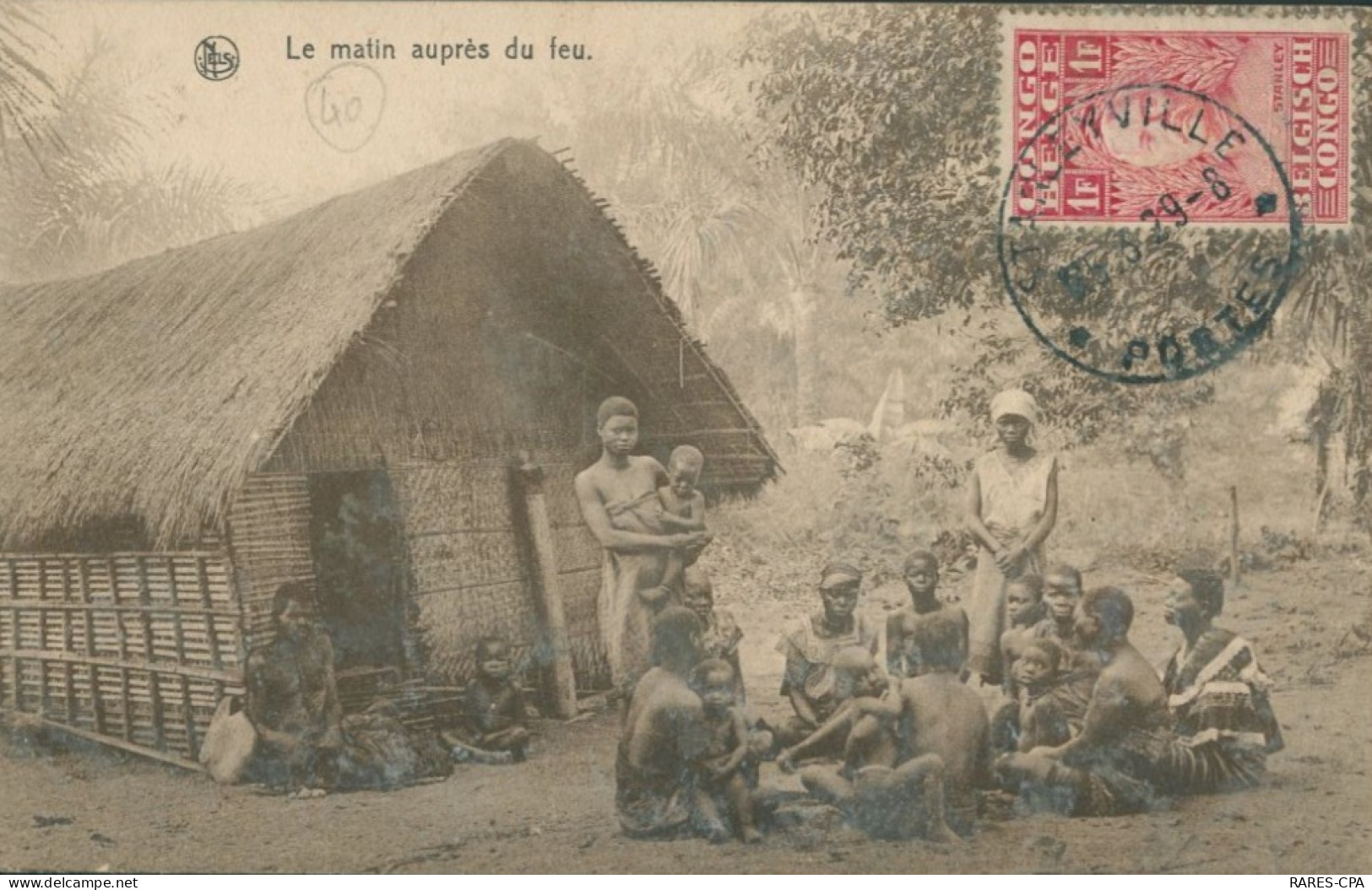 CONGO BELGE - Le Matin Auprès Du Feu - état - Belgisch-Kongo