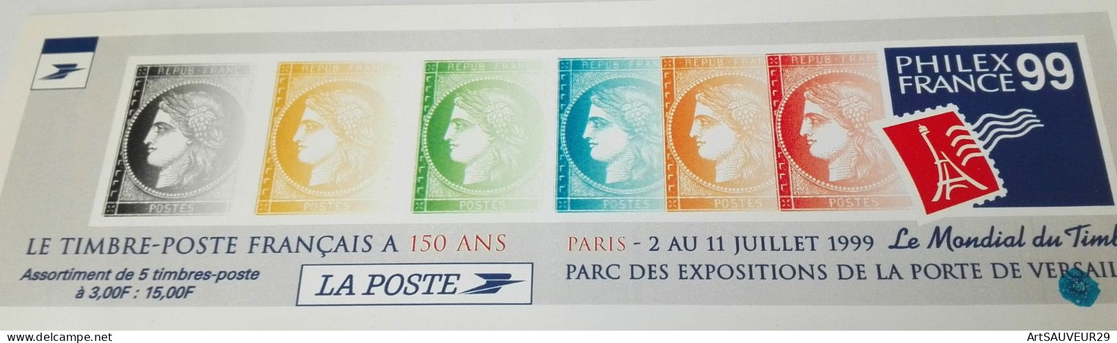 CARNET 5 TIMBRES  150 Ans Du Premier Timbre De France CERES 1849 1999 - Personajes